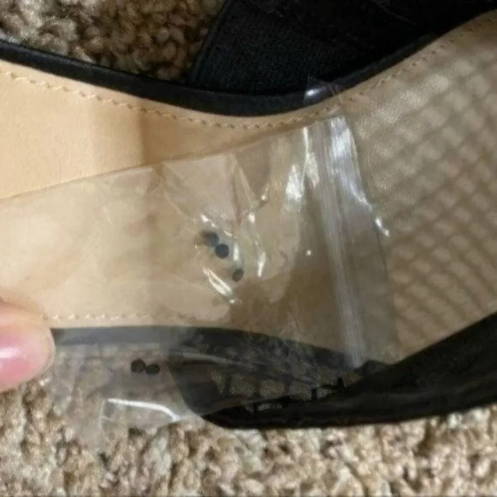 Badgley Mischka Jewel Studded Rhinestone Black Mule Flat Shoes Size 9 - Picture 4 of 8